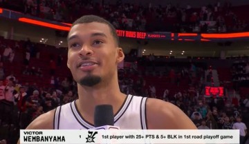 辉达注册-文班生涯首个季后赛客场拿下至少25分5盖帽，NBA历史首人